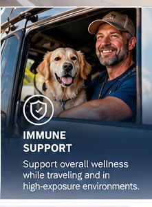 Driver with dog
